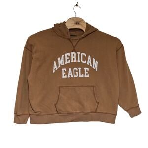 Vintage American Eagle Hoodie Women's XL Brown Boxy